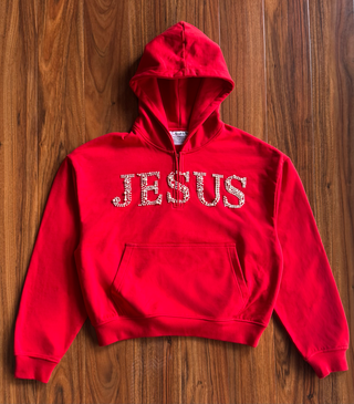 Pearl Quarter Zip 'JESUS'' Hoodie