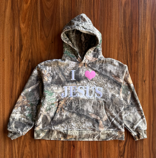 Camo " I 🩷 JESUS" Hoodie
