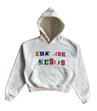 "IDK ASK JESUS" COLLEGE HOODIE