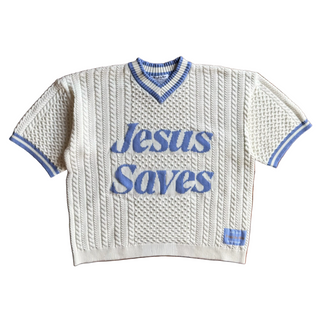 "Jesus Saves" Light Weight Knitted Jersey