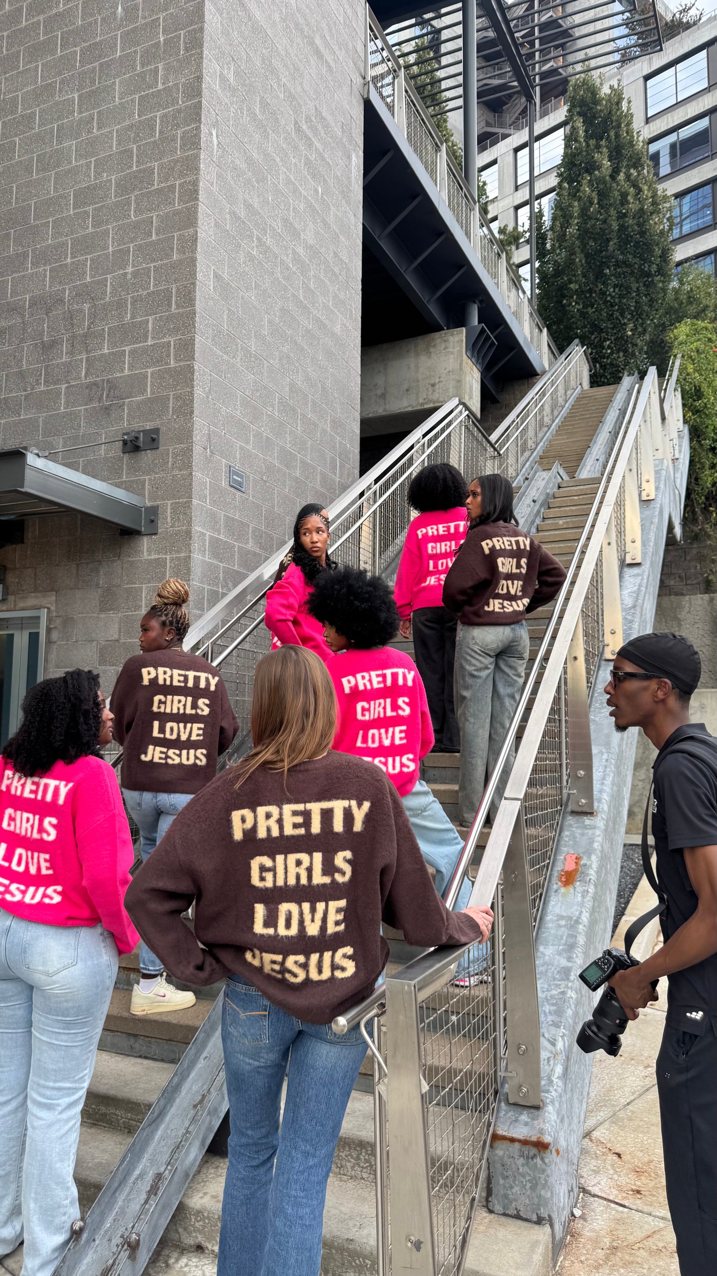 Brown "Pretty Girls Love Jesus" Mohair Sweater