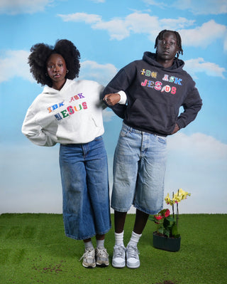 "IDK ASK JESUS" College Hoodie V2