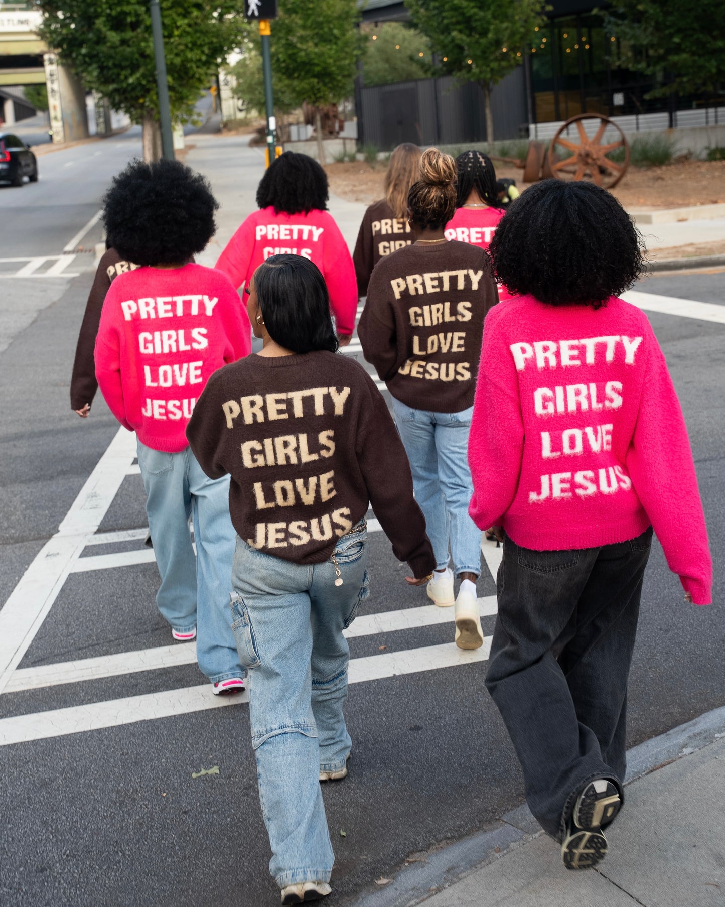 Brown "Pretty Girls Love Jesus" Mohair Sweater