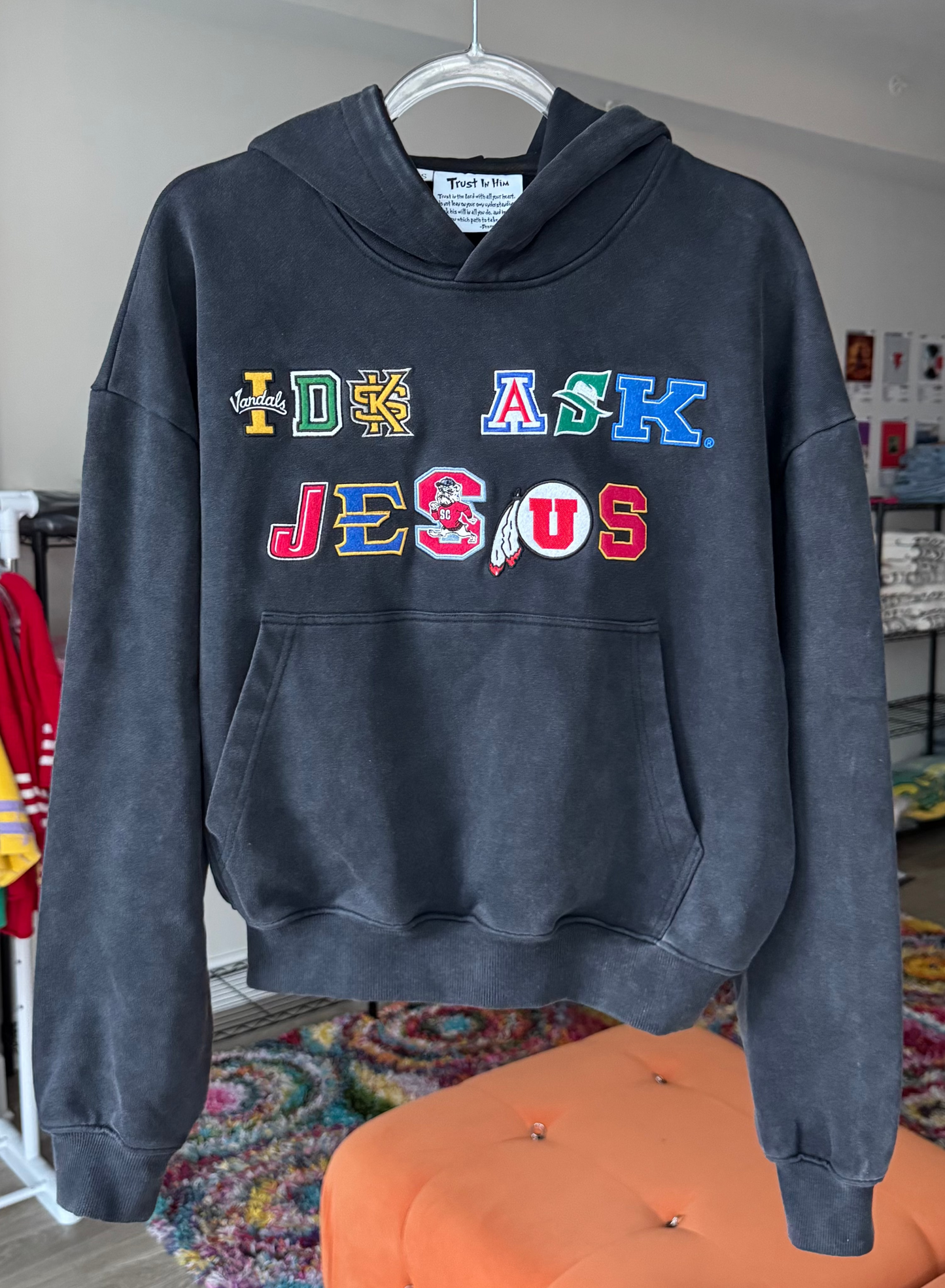 "IDK ASK JESUS" College Hoodie V2