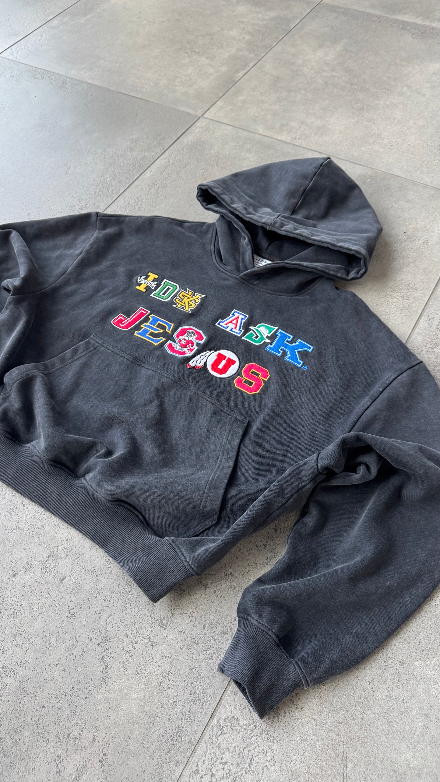 "IDK ASK JESUS" College Hoodie V2