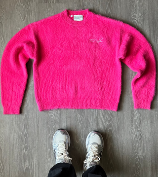 Pink "Pretty Girls Love Jesus" Mohair Sweater