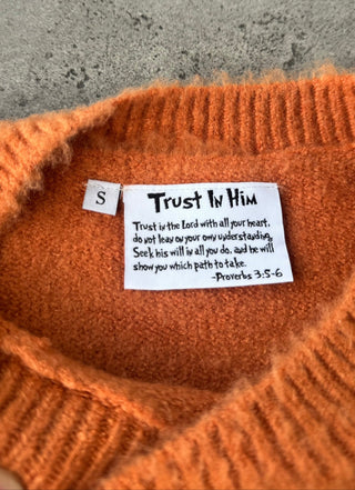 "JESUS" Pearl Mohair Sweater