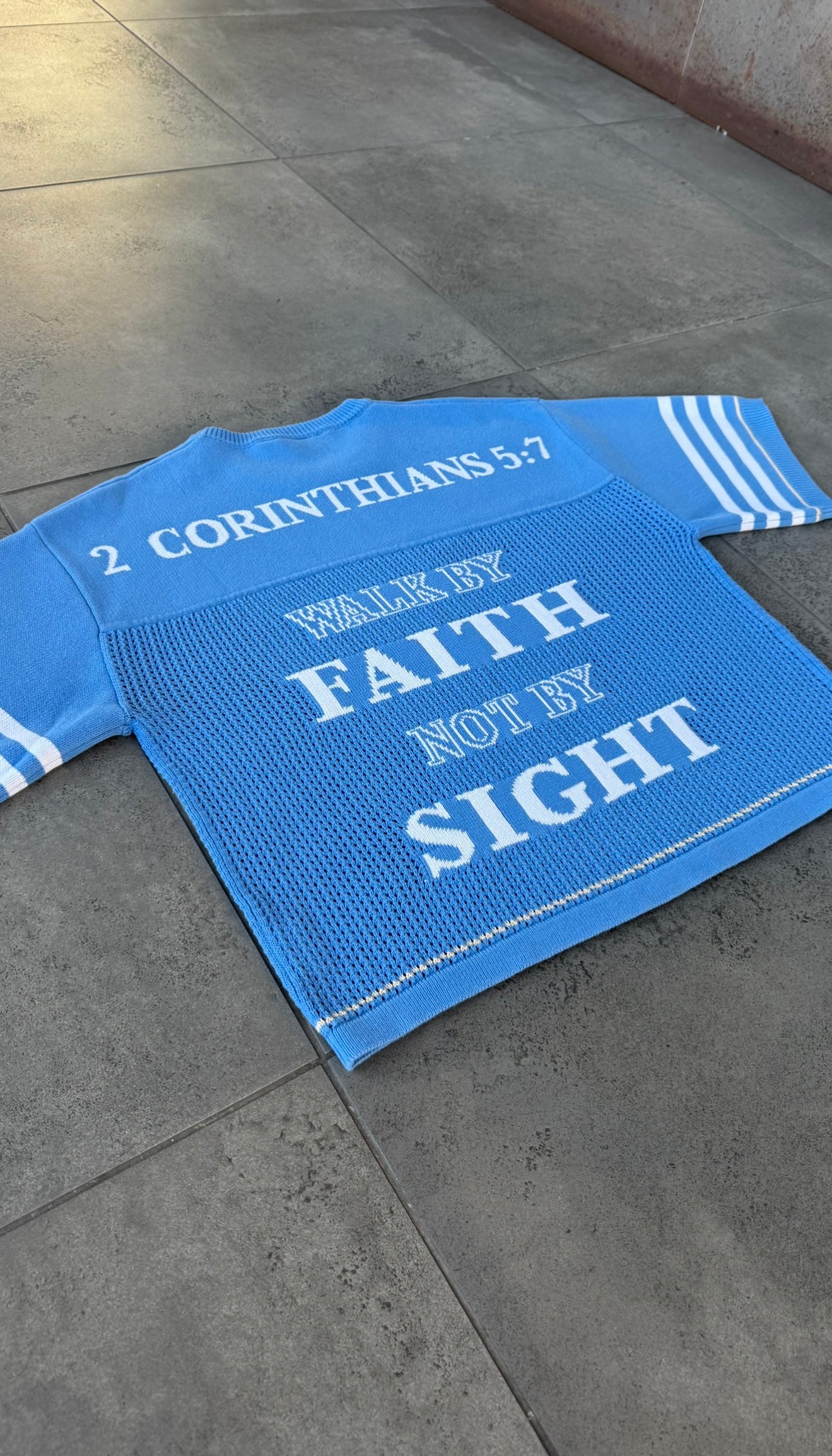 "2 Corinthians 5:7" Mesh Knitted Jersey