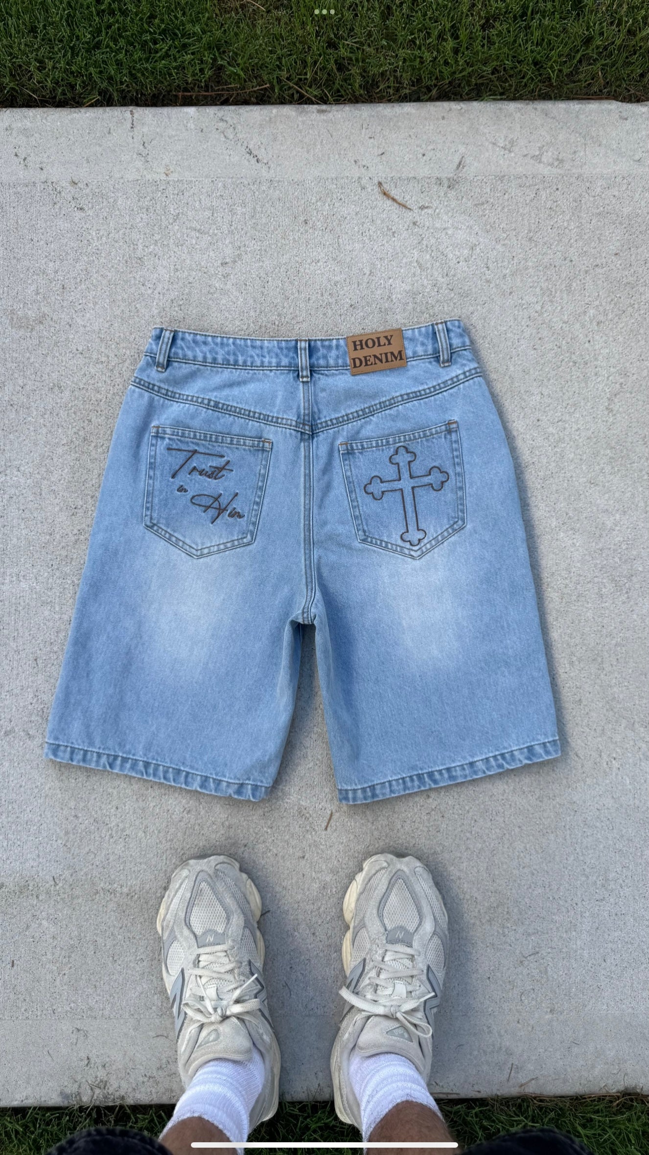 "Holy Denim" Floral Jorts