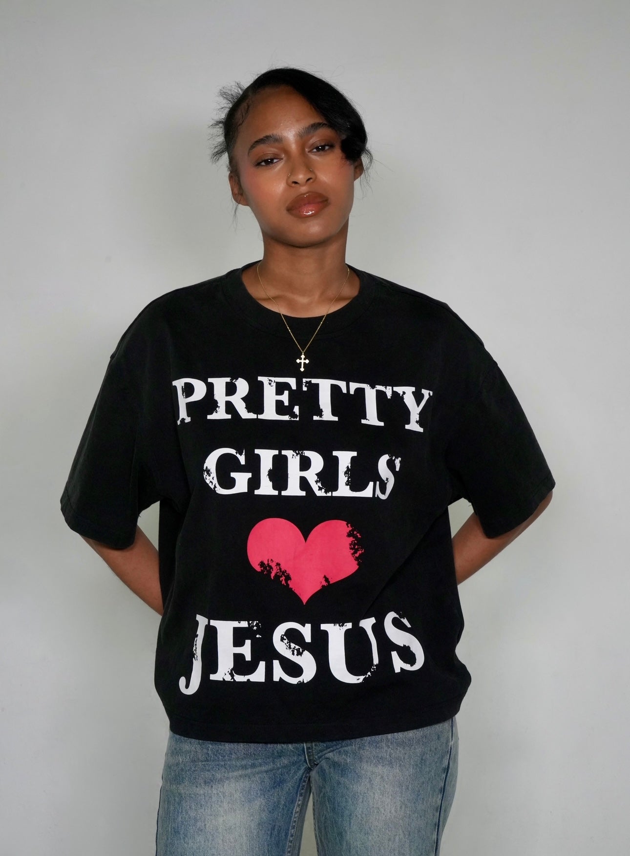 "Pretty Girls Love Jesus" Black Tee
