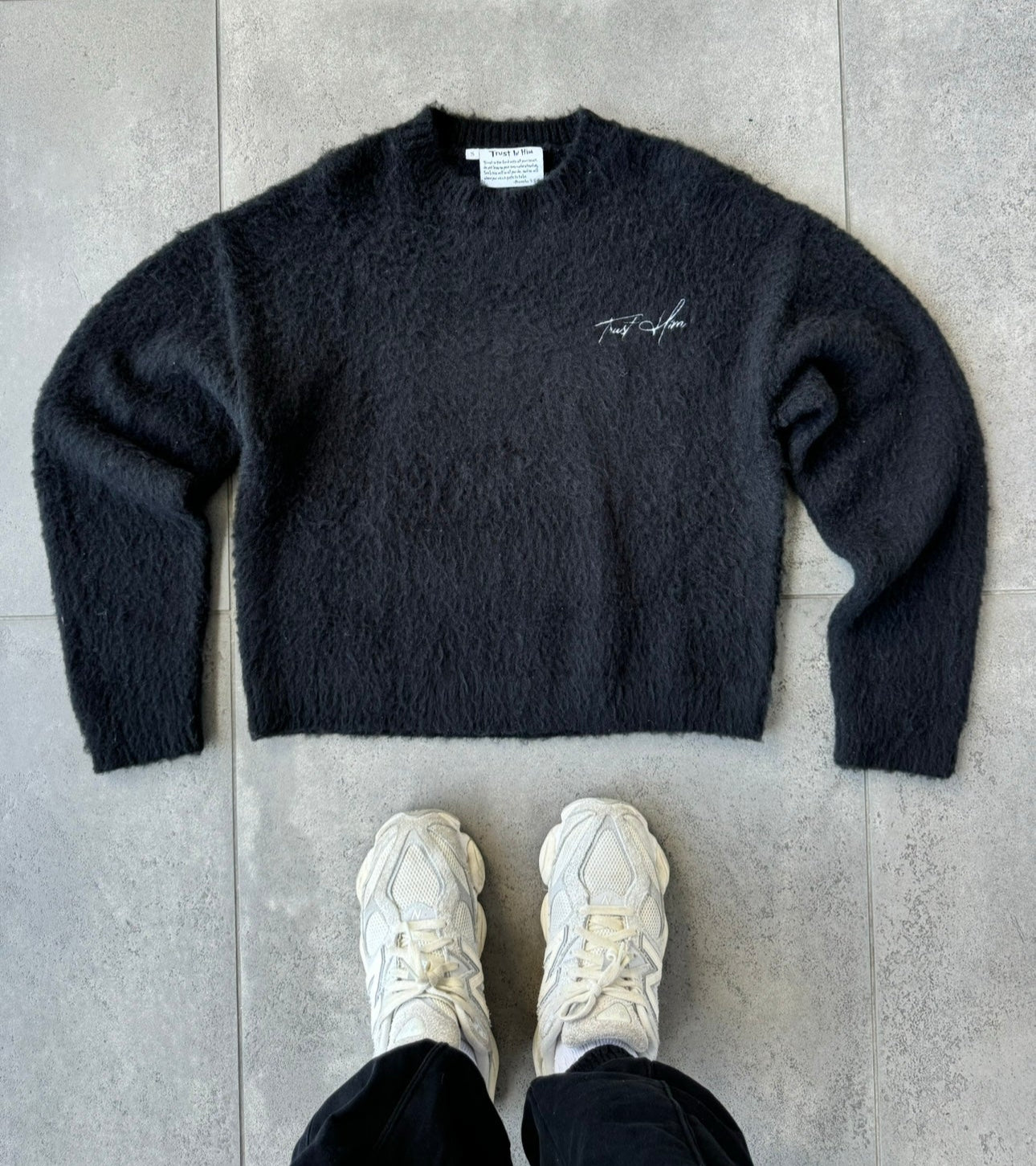 Black "Pretty Girls Love Jesus" Mohair Sweater