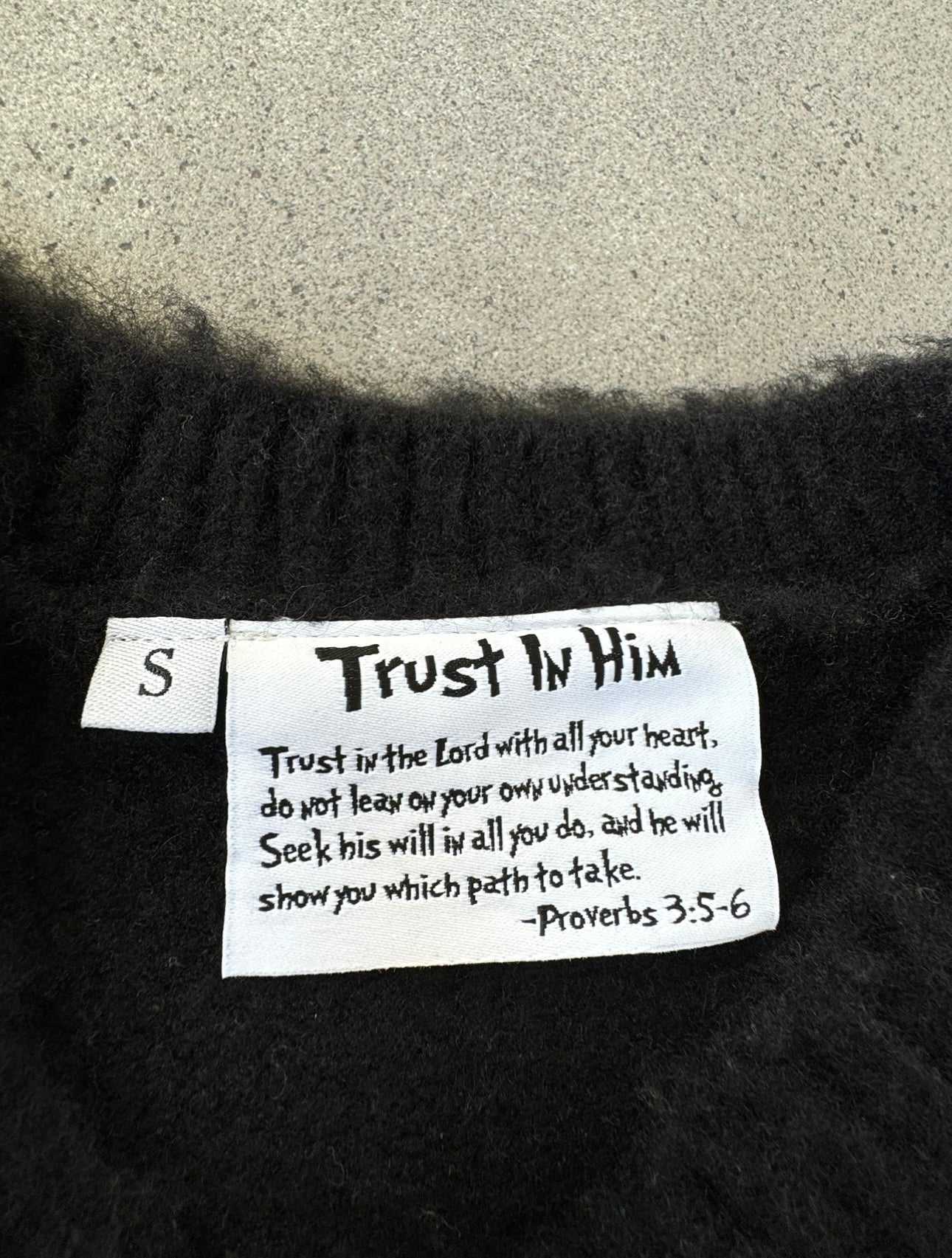 Black "Pretty Girls Love Jesus" Mohair Sweater