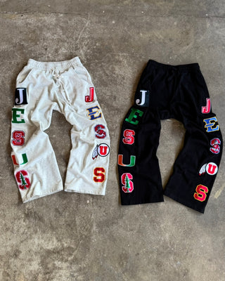 Grey College Sweats
