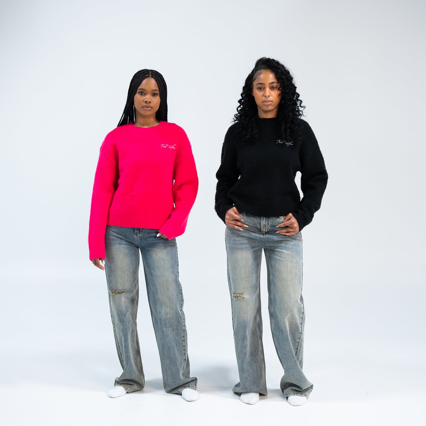 Black "Pretty Girls Love Jesus" Mohair Sweater