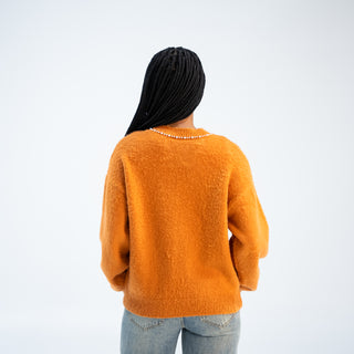 "JESUS" Pearl Mohair Sweater