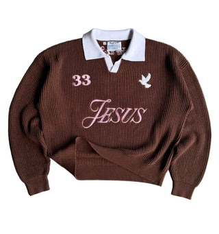 "In Jesus We Trust" Knitted Polo