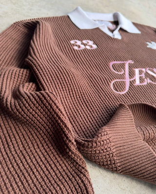 "In Jesus We Trust" Knitted Polo