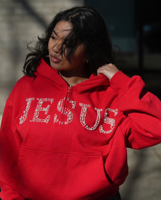 Pearl Quarter Zip 'JESUS'' Hoodie