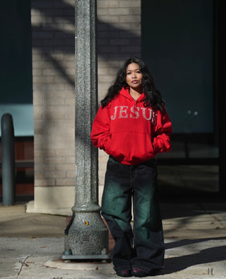 Pearl Quarter Zip 'JESUS'' Hoodie