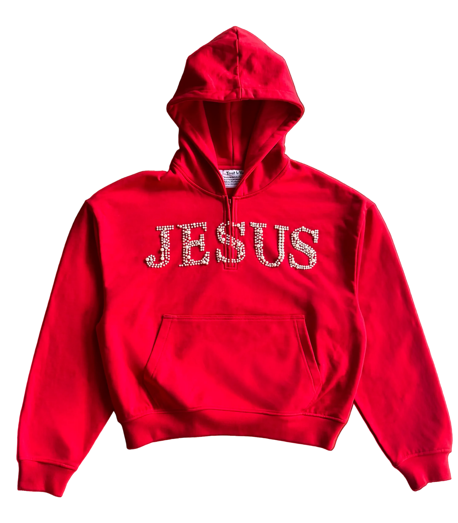 Pearl Quarter Zip 'JESUS'' Hoodie