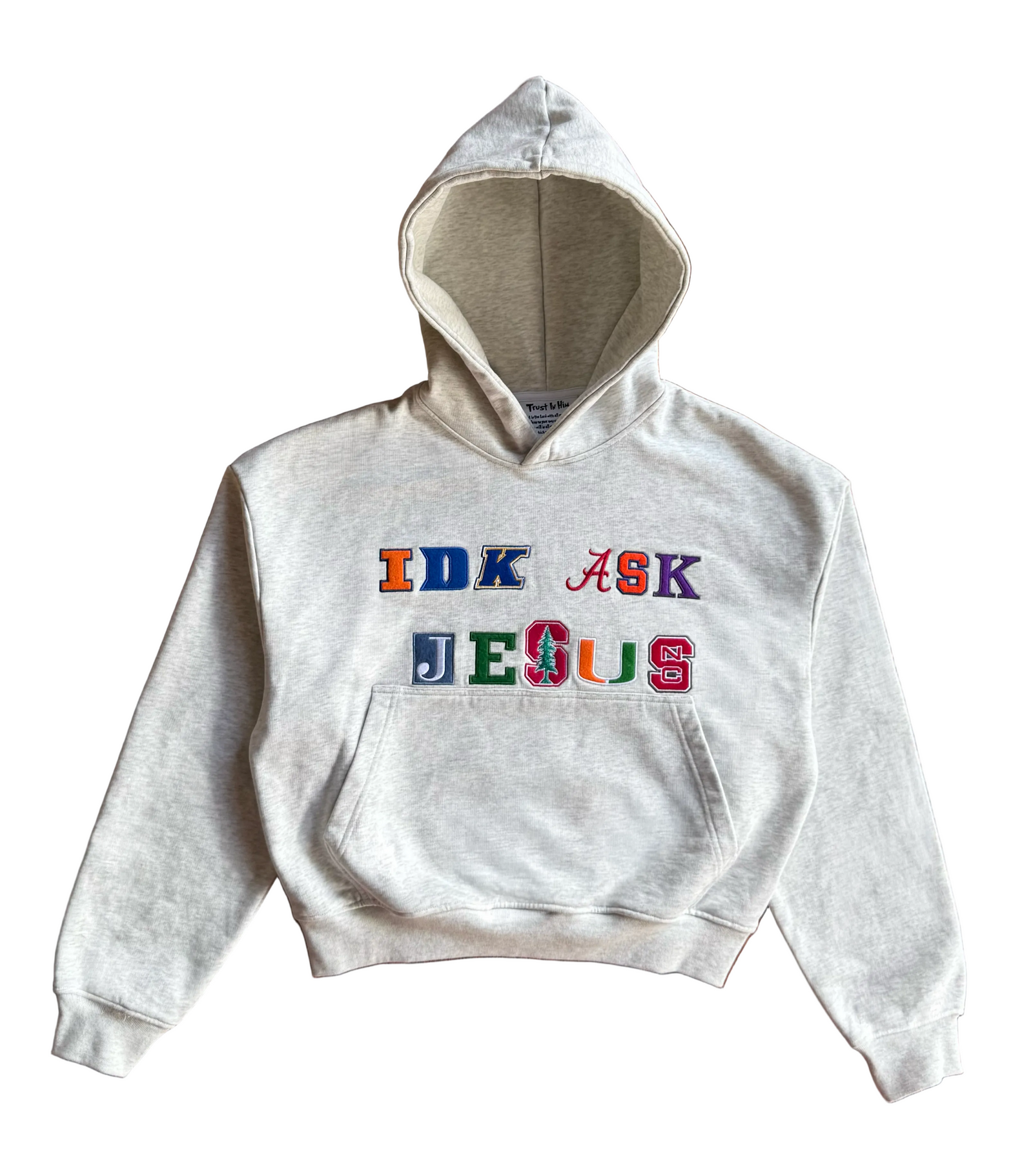 "IDK ASK JESUS" College Hoodie