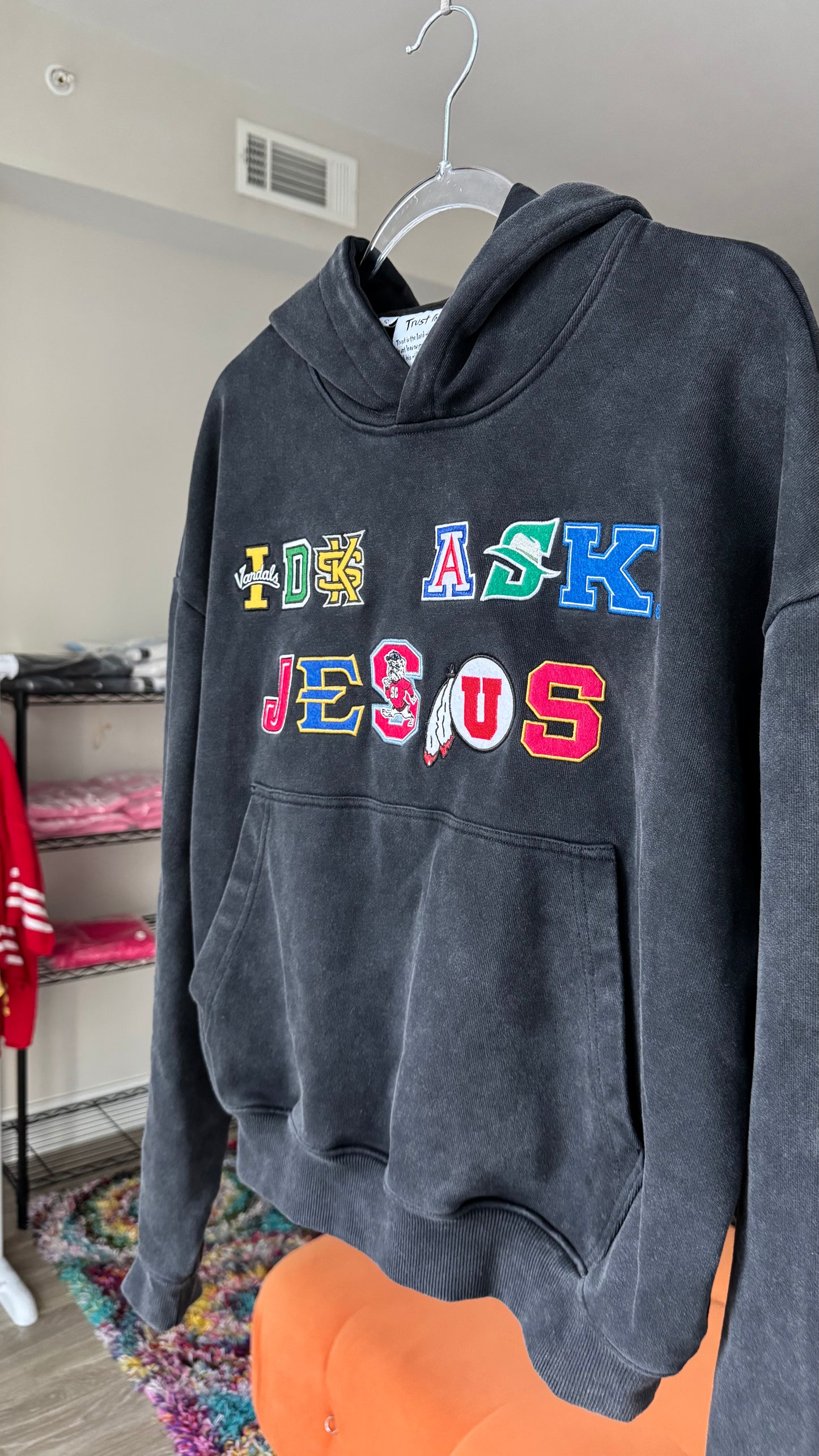"IDK ASK JESUS" College Hoodie V2