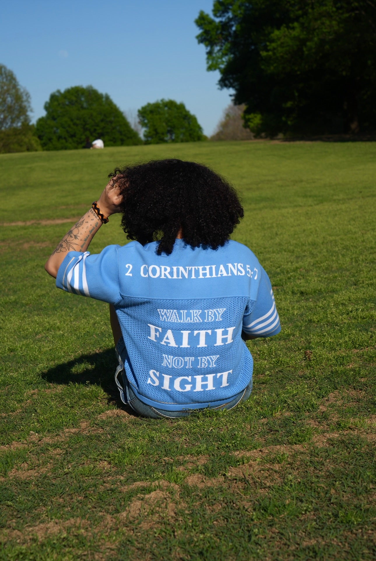 "2 Corinthians 5:7" Mesh Knitted Jersey