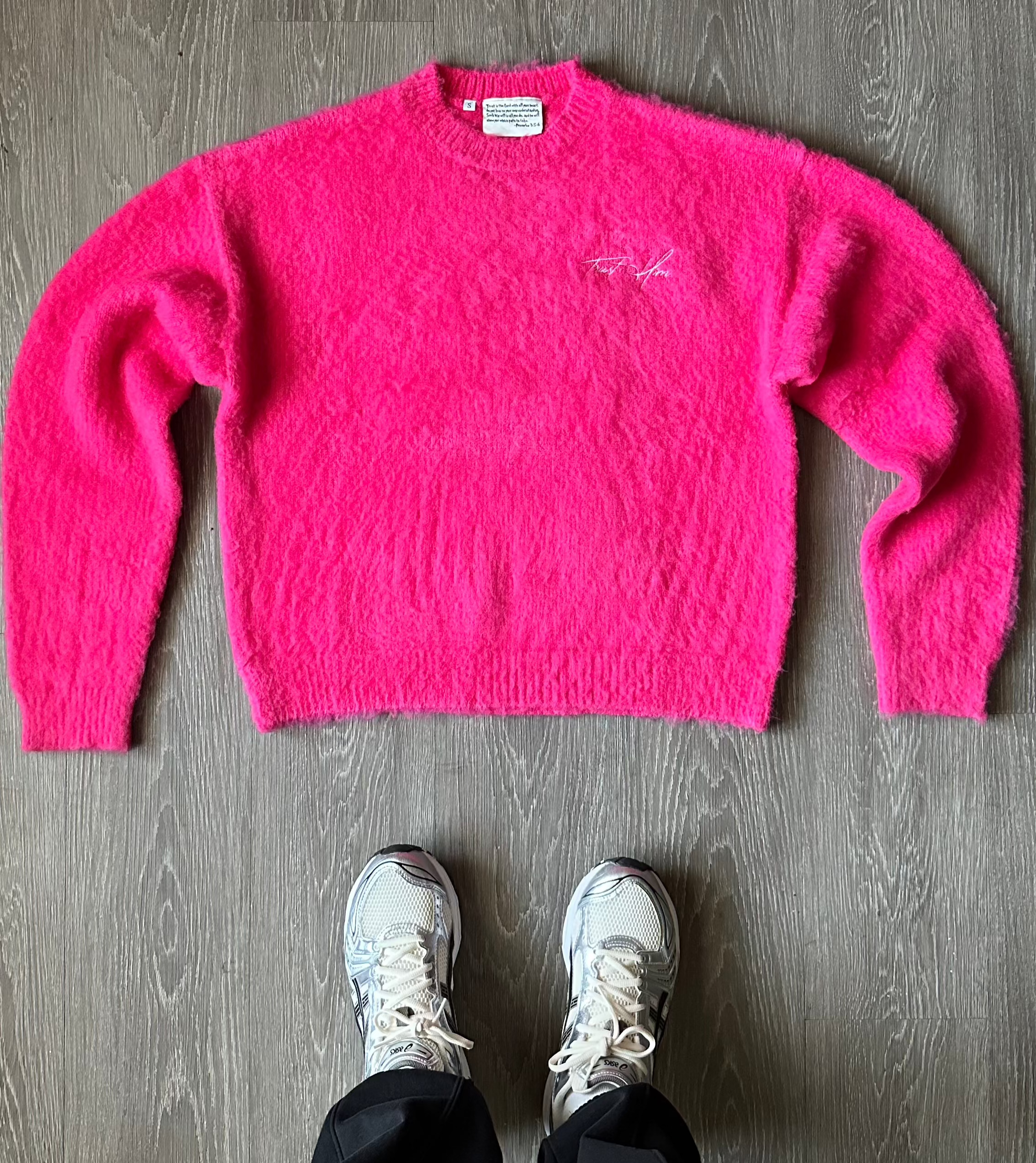 Pink "Pretty Girls Love Jesus" Mohair Sweater
