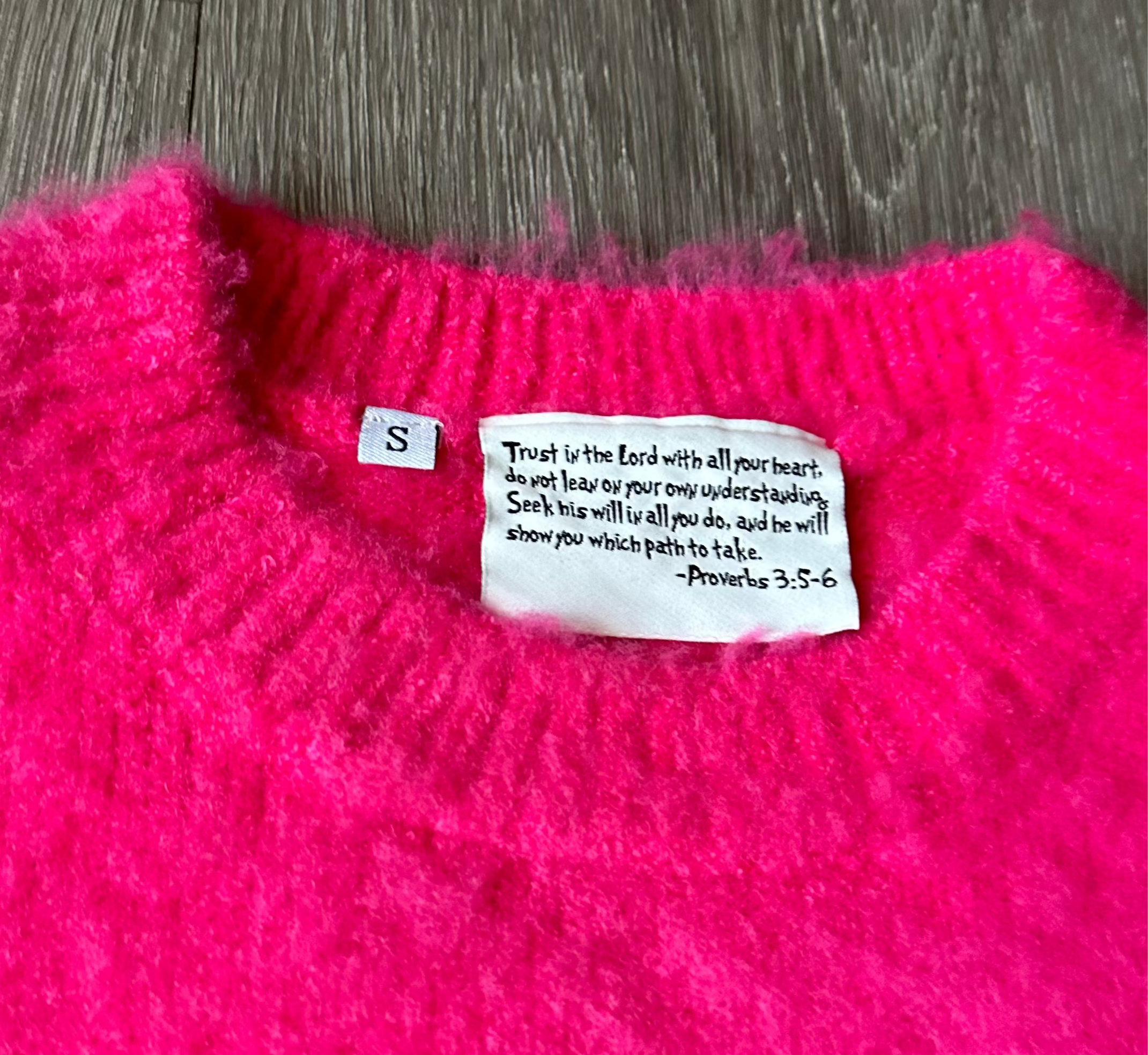 Pink "Pretty Girls Love Jesus" Mohair Sweater