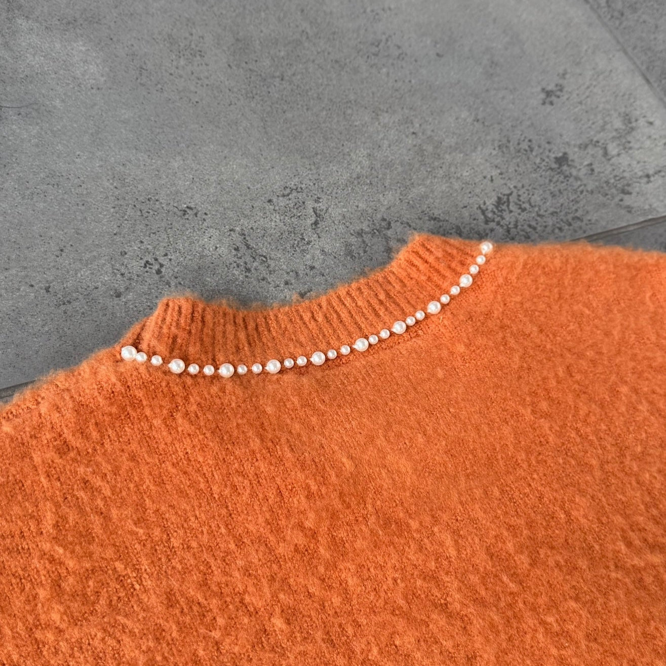 "JESUS" Pearl Mohair Sweater