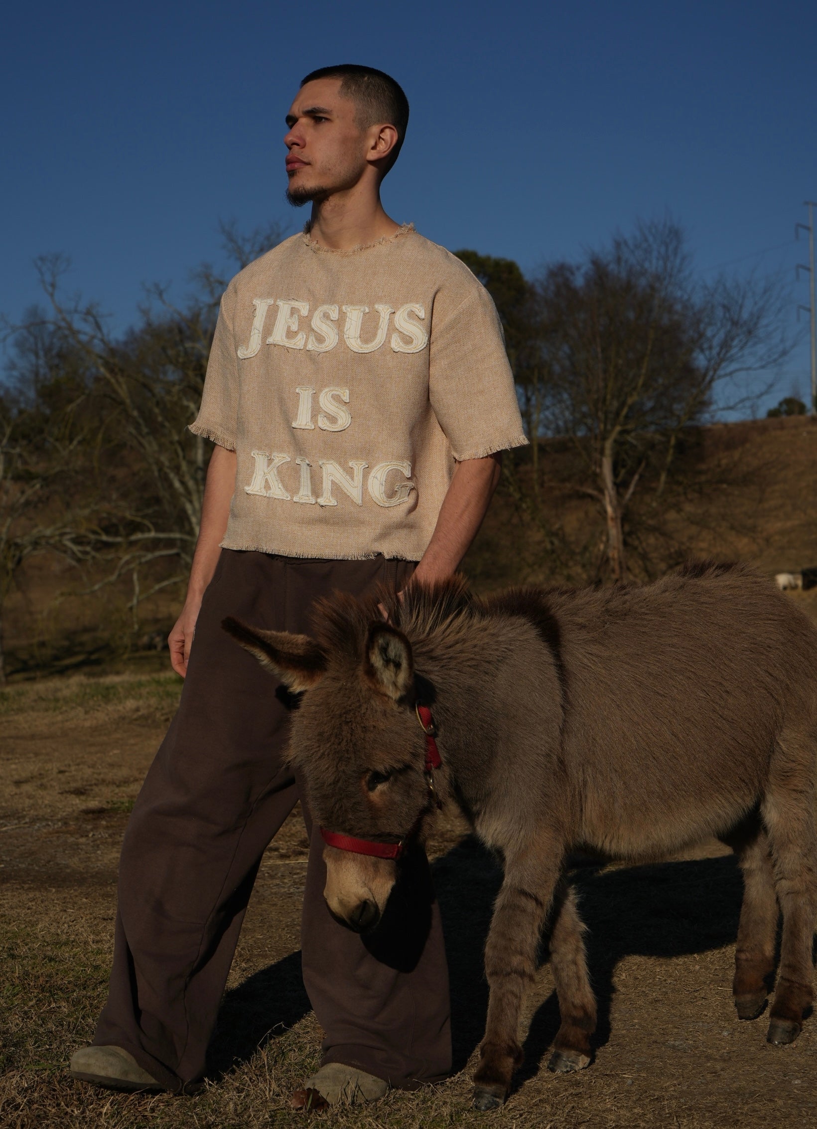 "JESUS IS KING" Holy Cloth