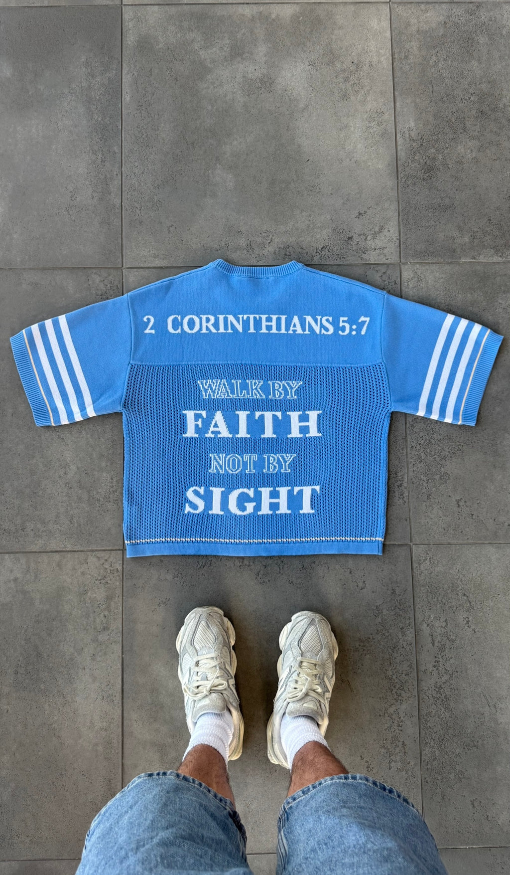 "2 Corinthians 5:7" Mesh Knitted Jersey