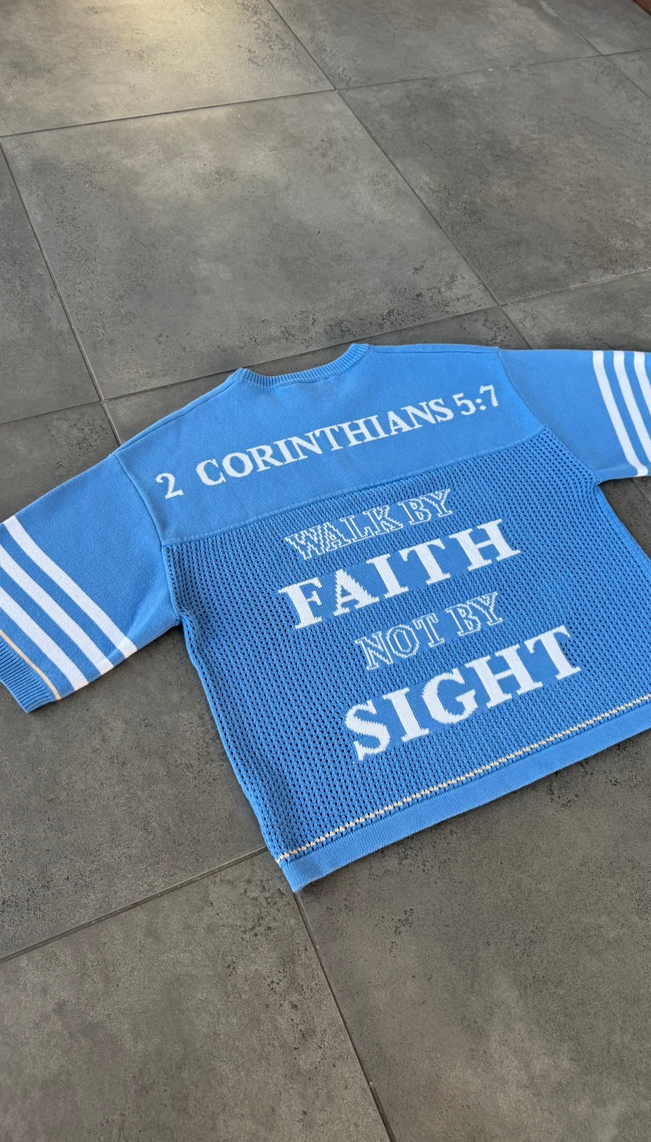 "2 Corinthians 5:7" Mesh Knitted Jersey