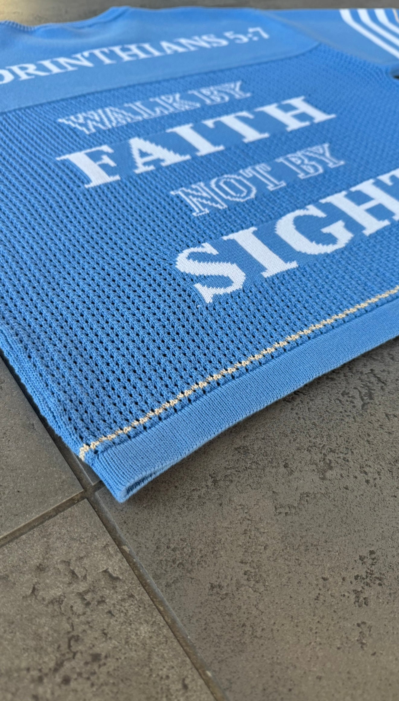 "2 Corinthians 5:7" Mesh Knitted Jersey