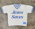 "Jesus Saves" Light Weight Knitted Jersey