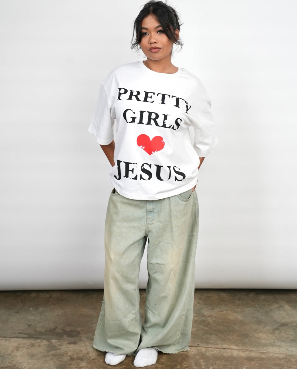Pretty Girls Love Jesus White Tee