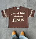 "Just A Girl Who Loves Jesus" Knitted Jersey