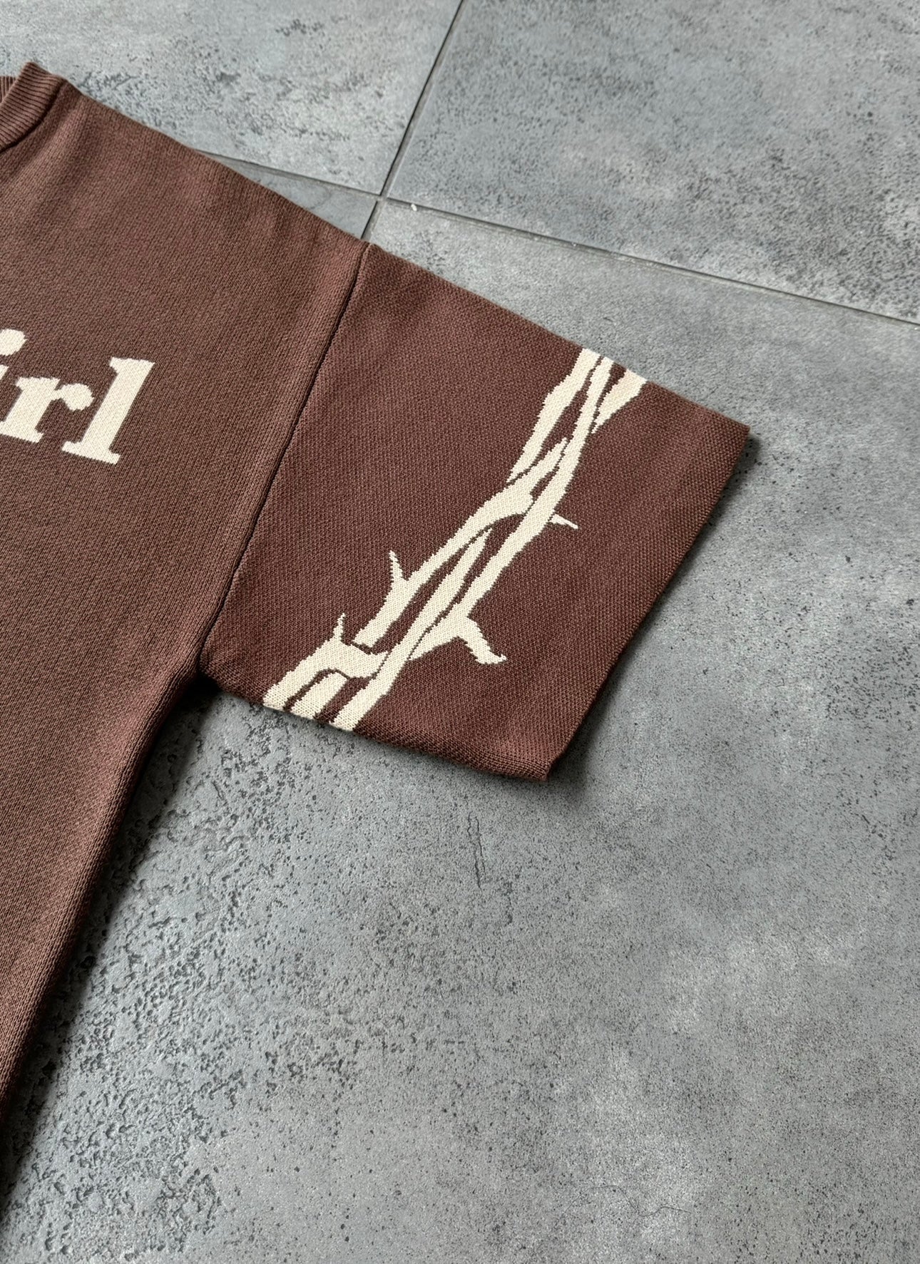 "Just A Girl Who Loves Jesus" Knitted Jersey