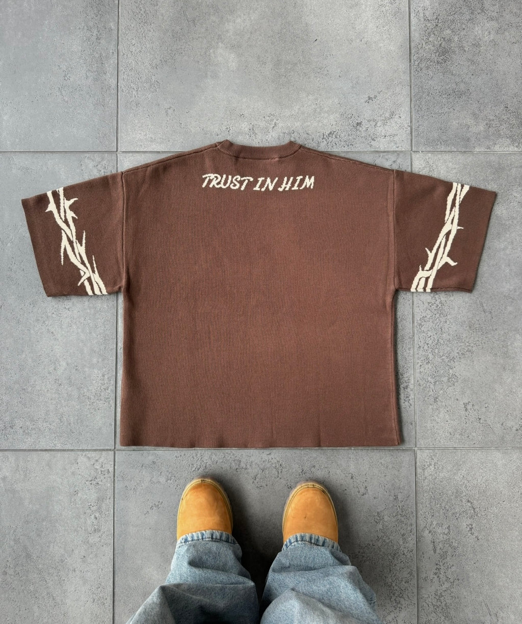 "Just A Girl Who Loves Jesus" Knitted Jersey