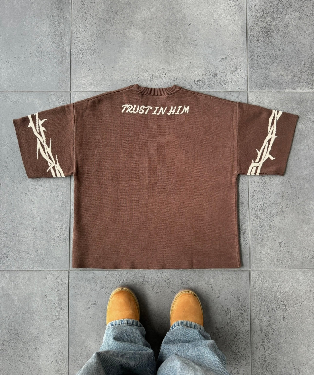 "Just A Girl Who Loves Jesus" Knitted Jersey