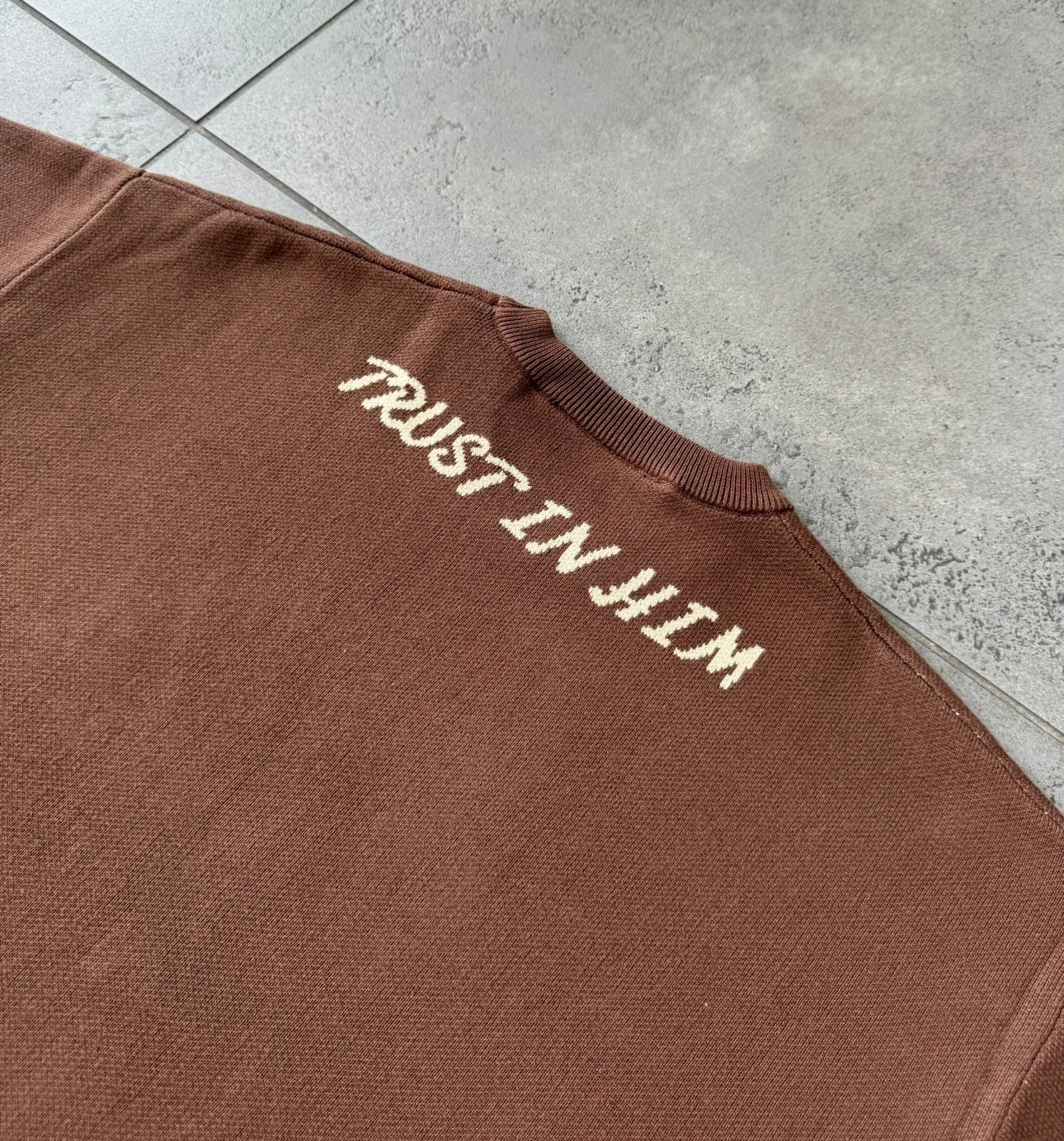 "Just A Girl Who Loves Jesus" Knitted Jersey