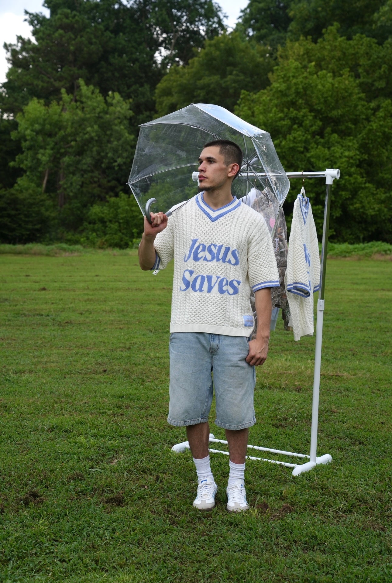 "Jesus Saves" Light Weight Knitted Jersey