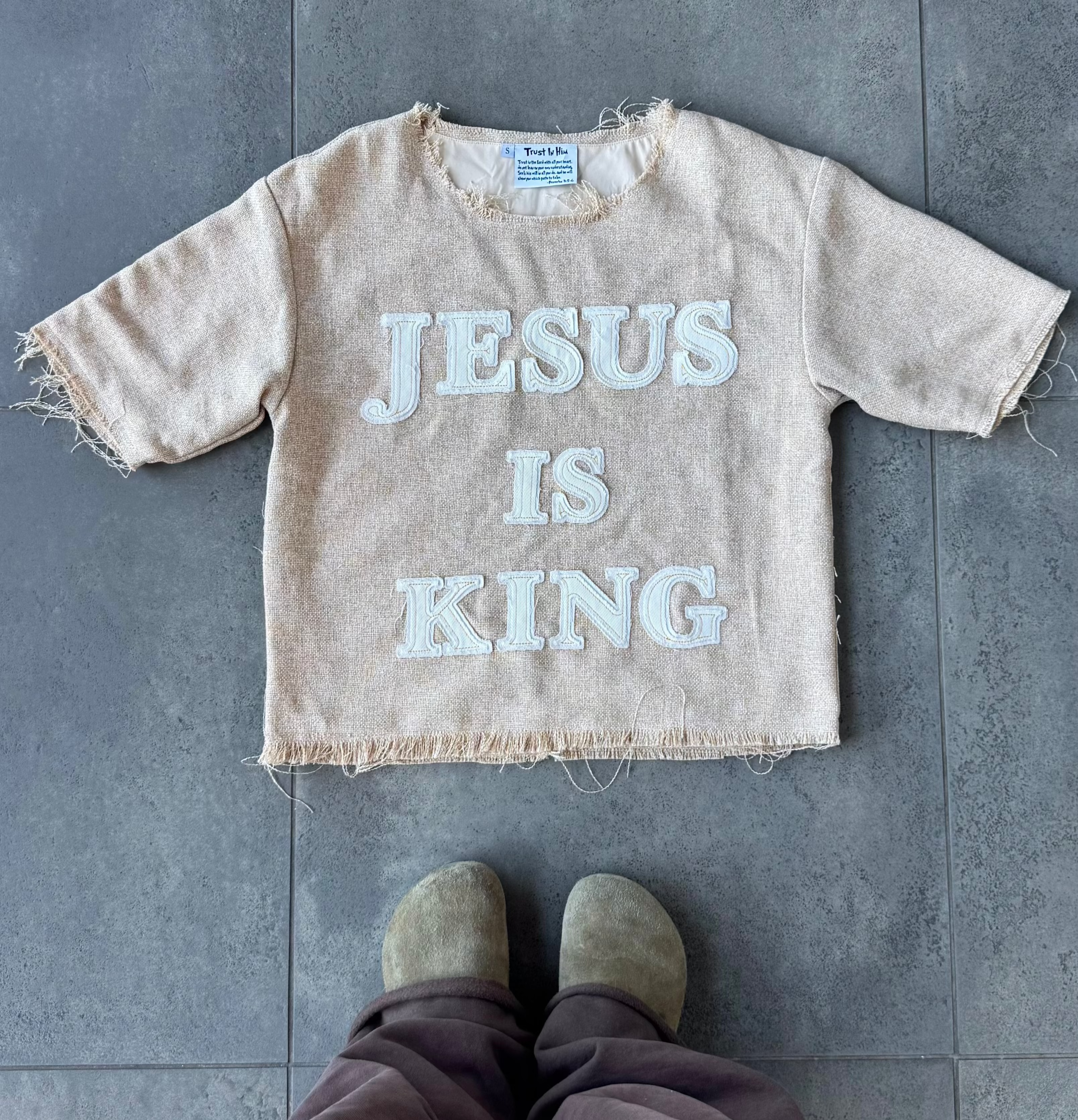 "JESUS IS KING" Holy Cloth
