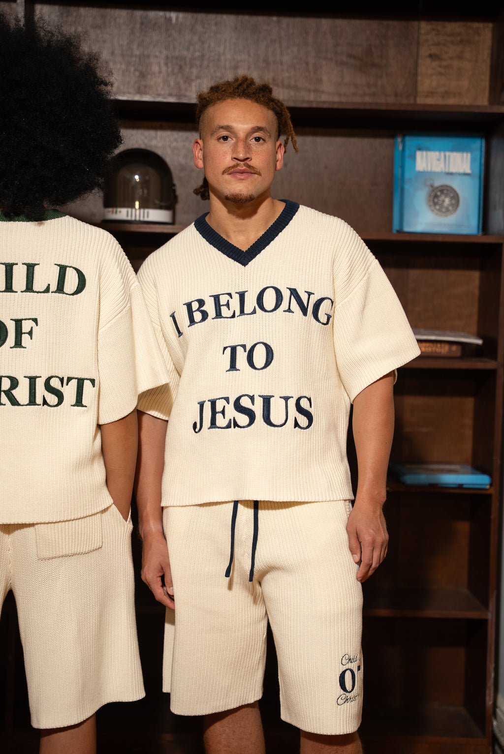 'I Belong To Jesus' Knitted Jersey (Blue)