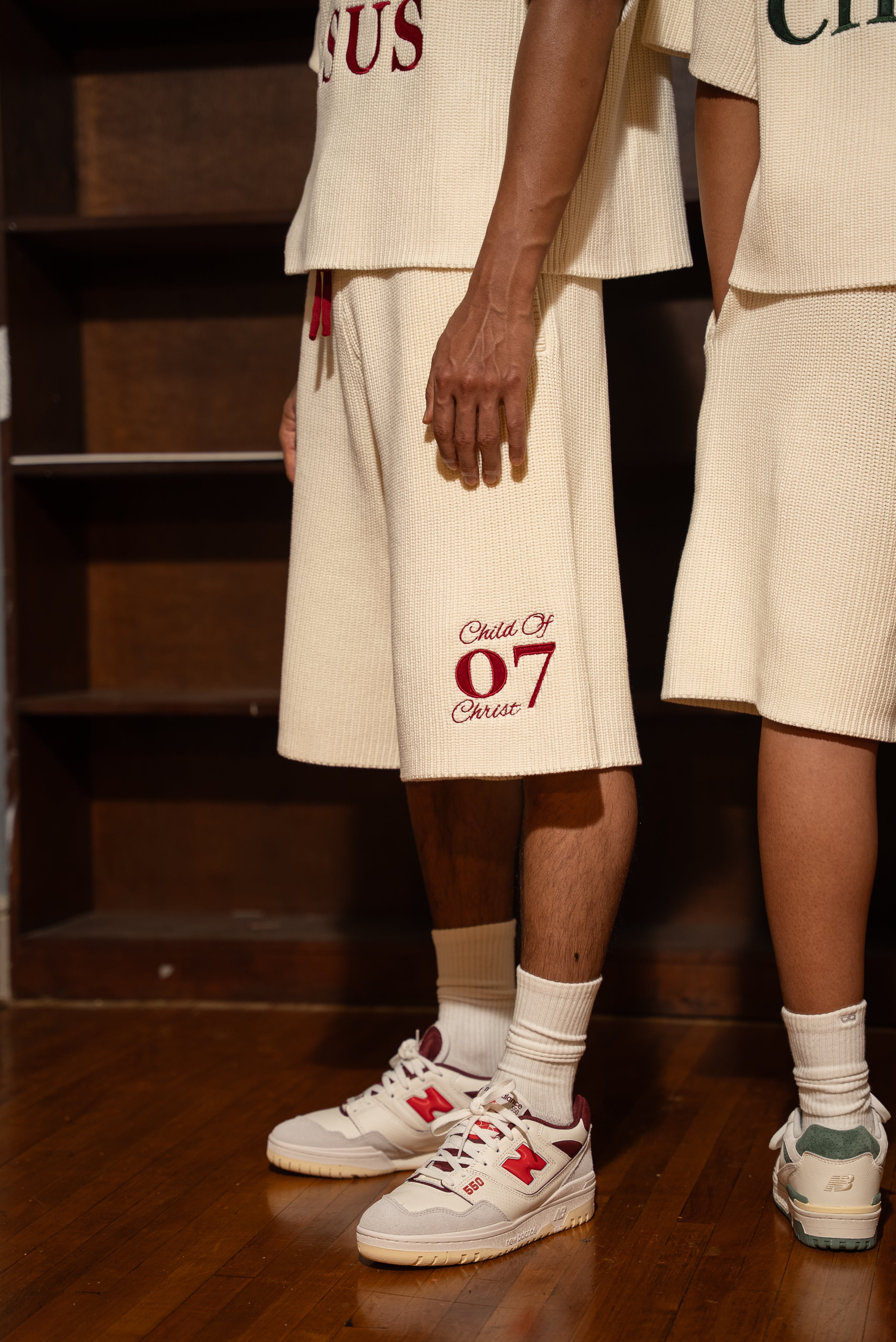'Child Of Christ' Knitted Shorts (Red)
