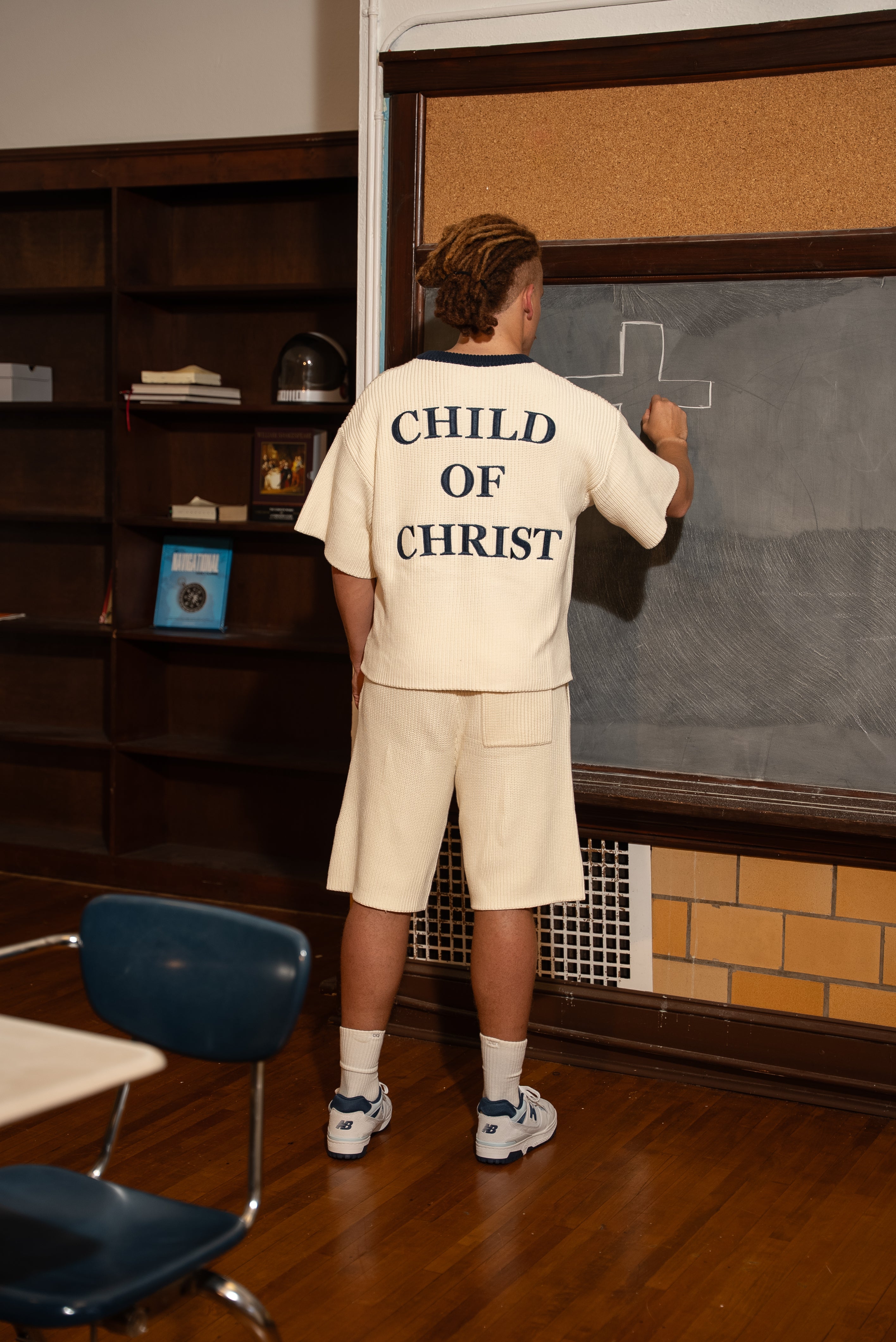'I Belong To Jesus' Knitted Jersey (Blue)