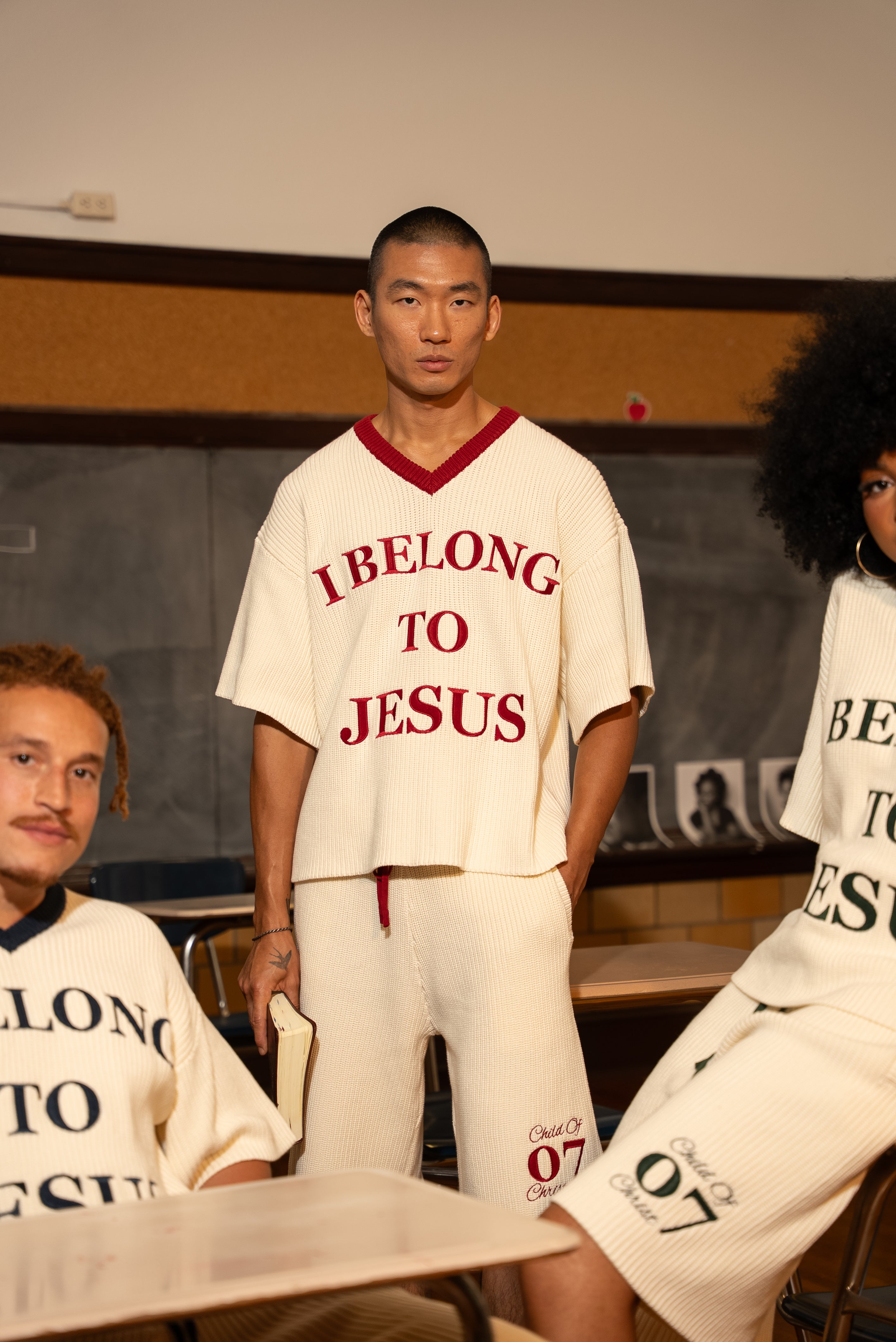 'I Belong To Jesus' Knitted Jersey (Red)