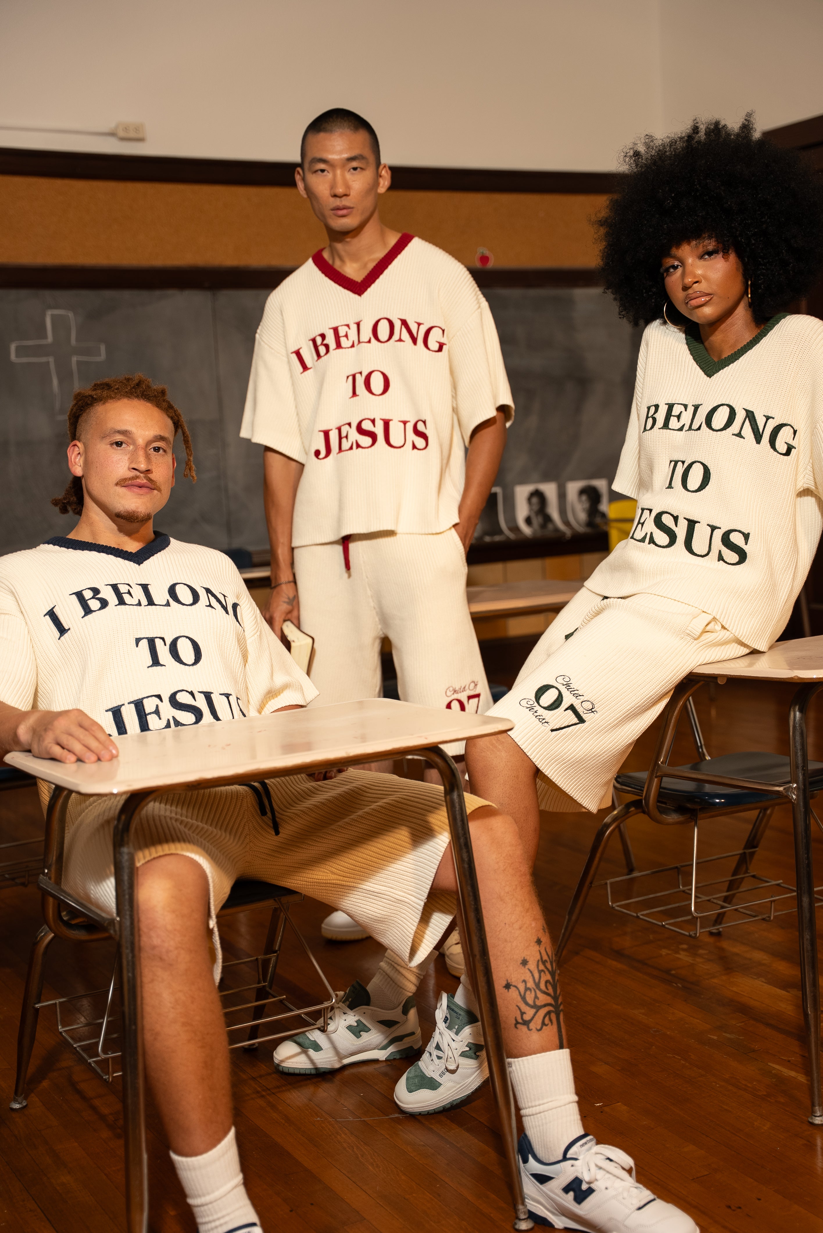 'I Belong To Jesus' Knitted Jersey (Red)