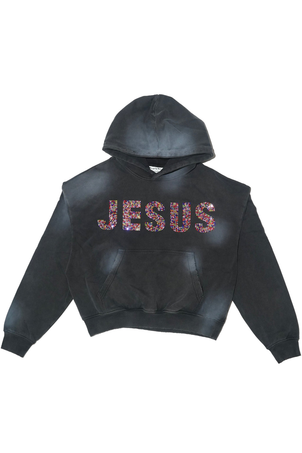 "JESUS" Stained Glass Rhinestone Hoodie