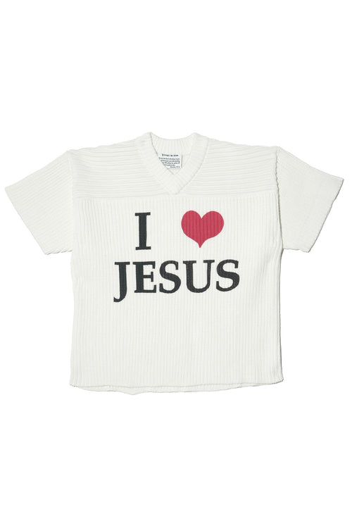 "I ❤️ JESUS" Knitted Cotton Ribbing Jersey
